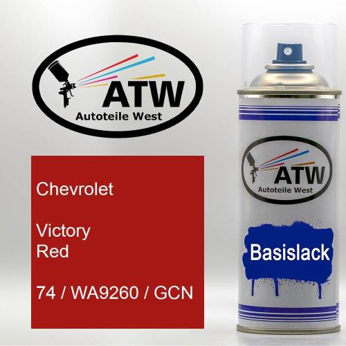 Chevrolet, Victory Red, 74 / WA9260 / GCN: 400ml Sprühdose, von ATW Autoteile West.